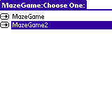 MazeGame selection