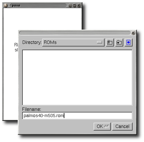Selecting a ROM file
